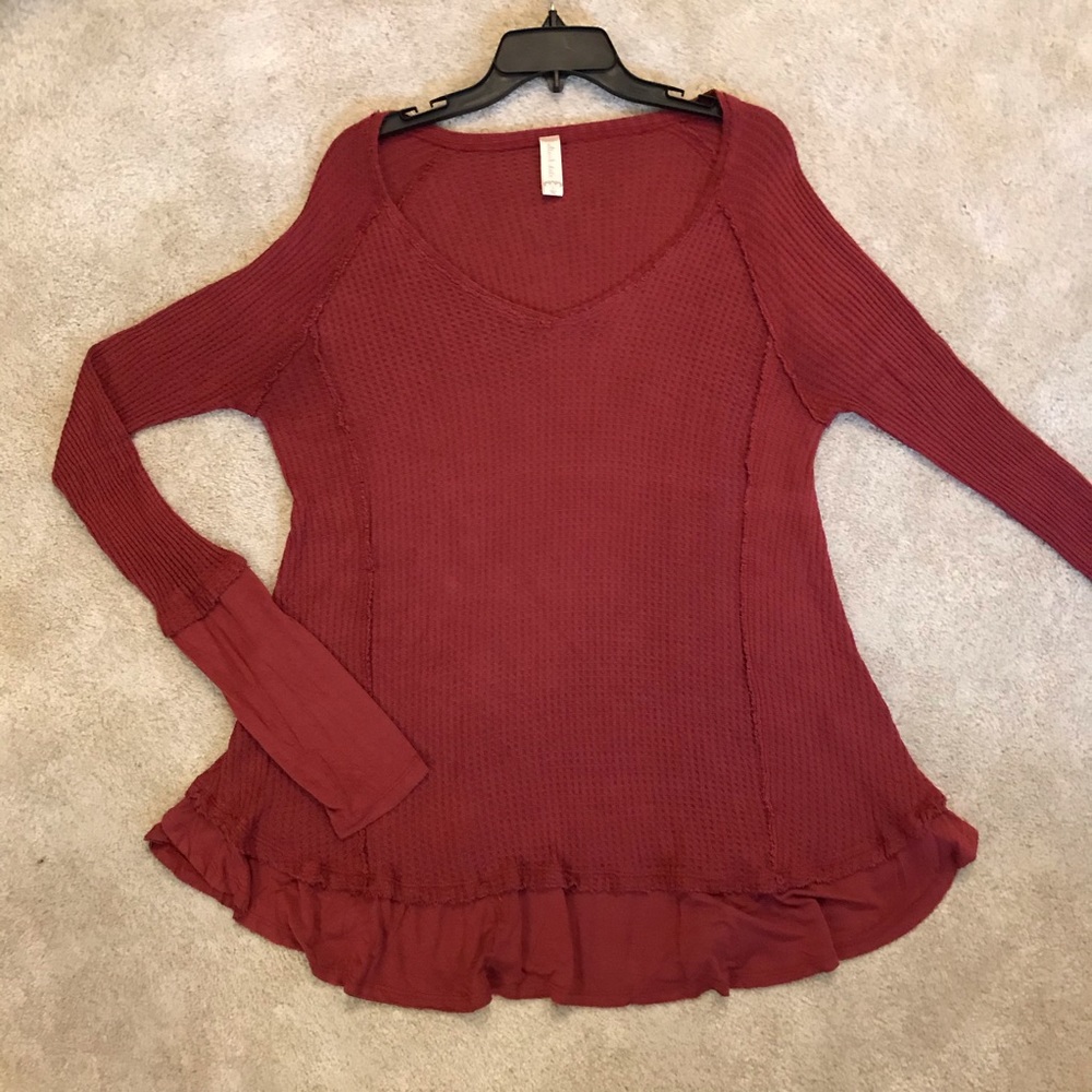 Altard State Women’s Burgundy Knot Sweater